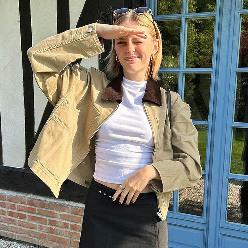 Winter Loose Casual Cardigan Jacket - Khaki / L POLITICSLADY