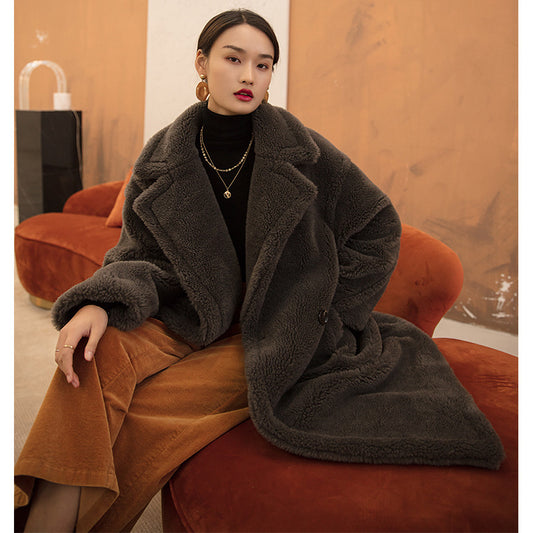 Elegant Warm Woolen Coat - Gray / L POLITICSLADY