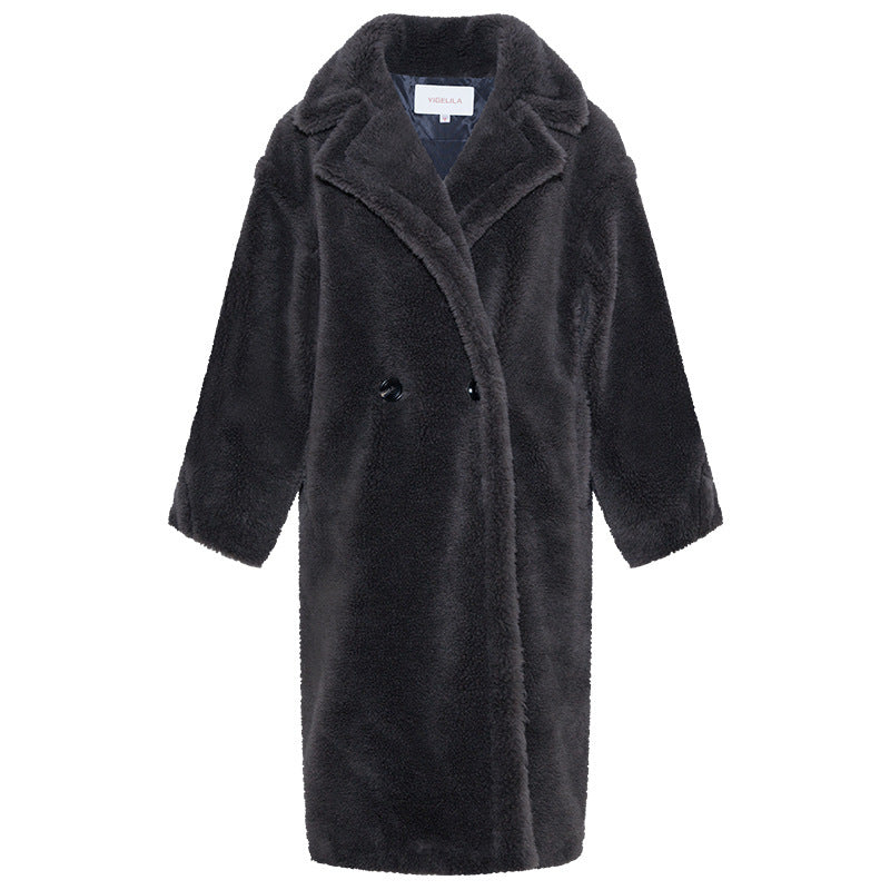 Elegant Warm Woolen Coat - Gray / L POLITICSLADY
