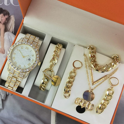 Jewelry 5-piece SET Quartz Watch