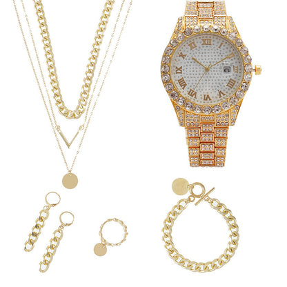 Jewelry 5-piece SET Quartz Watch