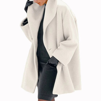 Trendy Multi-Color Woolen Sweater Coat - White / 4XL POLITICSLADY