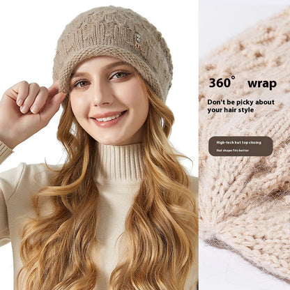 Knitted Hat Double-layer Thickened