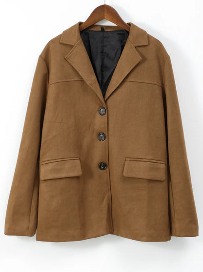 Vintage Brown Suede Leather Blazer - As show / L POLITICSLADY