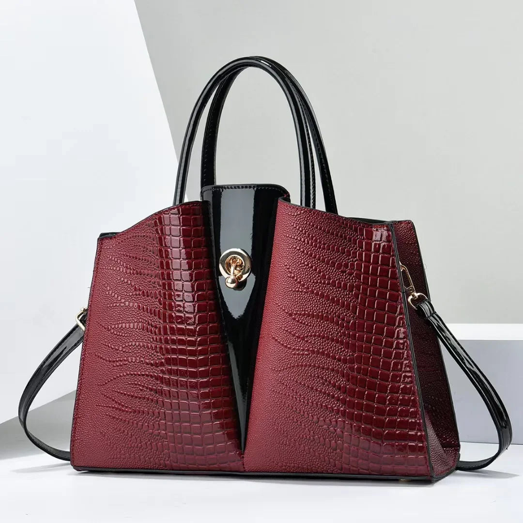 Spacious Tote Bag - claret / 33CM 10CM 22CM POLITICSLADY