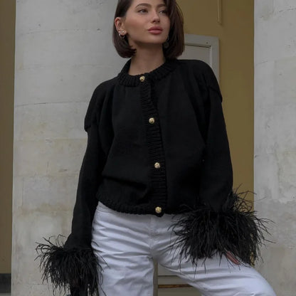 Loose Long Sleeve Single Breasted - black / S POLITICSLADY