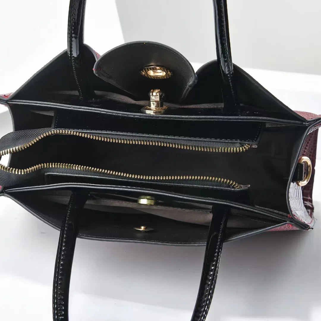 Spacious Tote Bag - claret / 33CM 10CM 22CM POLITICSLADY