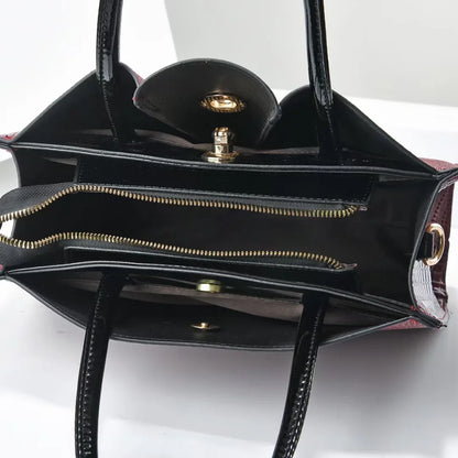 Spacious Tote Bag - claret / 33CM 10CM 22CM POLITICSLADY