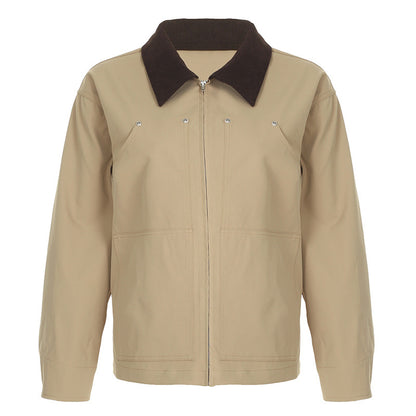 Winter Loose Casual Cardigan Jacket - Khaki / L POLITICSLADY