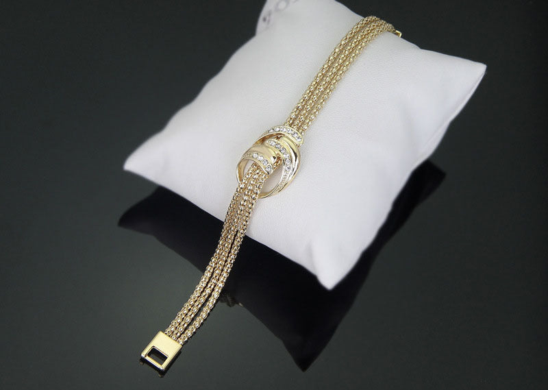 Necklace Bracelet Earrings Ring Set - Gold POLITICSLADY