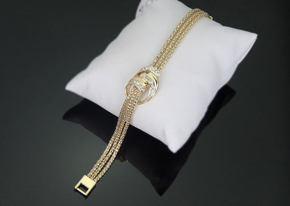 Necklace Bracelet Earrings Ring Set - Gold POLITICSLADY